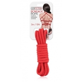 Красная хлопковая веревка для связывания - 3 м. - Lux Fetish - купить с доставкой в Хабаровске