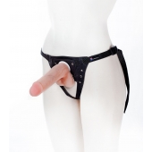Страпон с поясом Harness - 19 см. - LOVETOY (А-Полимер) - купить с доставкой в Хабаровске