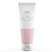 Лубрикант на водной основе Vibe Sensation с клубничным вкусом и легким вибрирующим эффектом - 50 гр. - INTT - купить с доставкой в Хабаровске