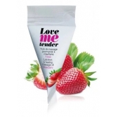 Съедобное согревающее массажное масло Love Me Tender Strawberry с ароматом клубники - 10 мл. - Love to Love - купить с доставкой в Хабаровске