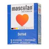Презервативы с пупырышками Masculan Dotted - 3 шт. - Masculan - купить с доставкой в Хабаровске