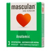 Презервативы анатомической формы Masculan Anatomic - 3 шт. - Masculan - купить с доставкой в Хабаровске