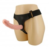 Гладкий фаллоимитатор с крупной головкой на ремешках - 19,7 см. - Baile - купить с доставкой в Хабаровске