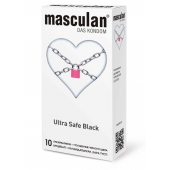 Ультрапрочные презервативы Masculan Ultra Safe Black - 10 шт. - Masculan - купить с доставкой в Хабаровске