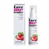 Съедобное согревающее массажное масло Love Me Tender Strawberry с ароматом клубники - 100 мл. - Love to Love - купить с доставкой в Хабаровске