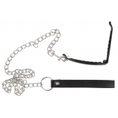 Зажим для половых губ с поводком Pussy Clamp With A Leash - Orion - купить с доставкой в Хабаровске