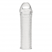 Текстурированная насадка на пенис Clear Textured Penis Enhancing Sleeve Extension - 16,5 см. - BlueLine - в Хабаровске купить с доставкой