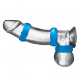 Комплект из трех голубых колец для эрекции 3-Pack Nuts   Bolts Stretch Cock Ring Set - BlueLine - в Хабаровске купить с доставкой