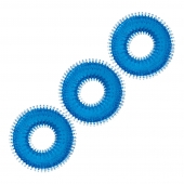 Комплект из трех голубых колец для эрекции 3-Pack Ultra-Stim Stretch Cock Rings - BlueLine - в Хабаровске купить с доставкой