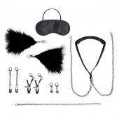 Большой эротический набор из 12 предметов Interchangeable Collar   Nipple Clips Set - Lux Fetish - купить с доставкой в Хабаровске