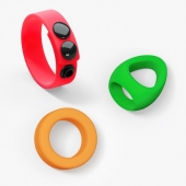 Набор из 3 разноцветных эрекционных колец Kit Neon Ring - Love to Love - в Хабаровске купить с доставкой
