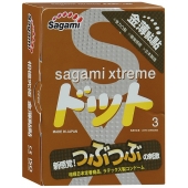 Презервативы Sagami Xtreme FEEL UP с точечной текстурой и линиями прилегания - 3 шт. - Sagami - купить с доставкой в Хабаровске