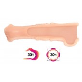 Телесная фантазийная насадка на член Cock Sleeve Size M - KOKOS - в Хабаровске купить с доставкой