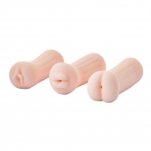 Набор из 3 мастурбаторов The Girl Next Door Tina - Dream Toys - в Хабаровске купить с доставкой