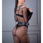 Черный кожаный пояс Sex Game - БДСМ Арсенал - купить с доставкой в Хабаровске