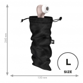 Черный мешочек для хранения игрушек Treasure Bag L - Satisfyer - купить с доставкой в Хабаровске