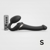 Черный безремневой страпон Multi Orgasm Size S с клиторальной стимуляцией - Strap-on-me - купить с доставкой в Хабаровске