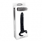Чёрная насадка-фаллос для двойного проникновения INFLATABLE DILDO SLIM DONG  - 13,5 см. - Toyz4lovers - в Хабаровске купить с доставкой