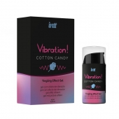 Жидкий вибратор Vibration Cotton Candy с ароматом сахарной ваты - 15 мл. - INTT - купить с доставкой в Хабаровске