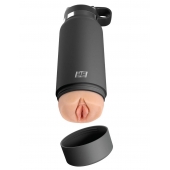 Серый мастурбатор в виде бутылки F*ck Flask - Pipedream - в Хабаровске купить с доставкой