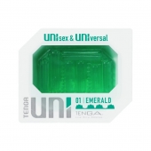 Зеленый мастурбатор-стимулятор Tenga Uni Emerald - Tenga - в Хабаровске купить с доставкой
