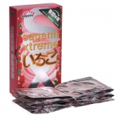 Презервативы Sagami Xtreme Strawberry c ароматом клубники - 10 шт. - Sagami - купить с доставкой в Хабаровске
