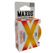 Презервативы анатомической формы Maxus Sensual - 3 шт. - Maxus - купить с доставкой в Хабаровске