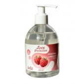 Лубрикант на водной основе Love Protection Raspberry с ароматом малины - 300 мл. - Lola Games - купить с доставкой в Хабаровске