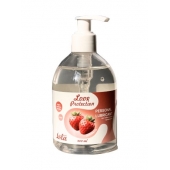Лубрикант на водной снове Love Protection Strawberry с ароматом клубники - 300 мл. - Lola Games - купить с доставкой в Хабаровске