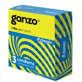 Классические презервативы с обильной смазкой Ganzo Classic - 3 шт. - Ganzo - купить с доставкой в Хабаровске