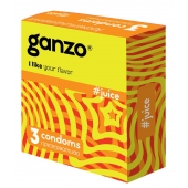 Ароматизированные презервативы Ganzo Juice - 3 шт. - Ganzo - купить с доставкой в Хабаровске