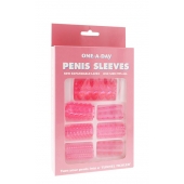 Набор из 7 розовых насадок на пенис ONE-A-DAY PENIS SLEEVES PINK - Seven Creations - в Хабаровске купить с доставкой