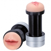 Двусторонний мастурбатор REALSTUFF 2 IN 1 HUMMER MOUTH   VAGINA - ротик и вагина - Dream Toys - в Хабаровске купить с доставкой