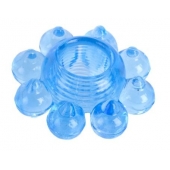 Голубая гелевая насадка-цветок - Toyfa Basic - в Хабаровске купить с доставкой