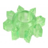 Зеленое эрекционное кольцо-звезда - Toyfa Basic - в Хабаровске купить с доставкой