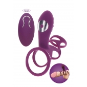 Фиолетовая эрекционная вибронасадка Halo Halo C-Ring Sleeve - Toy Joy - в Хабаровске купить с доставкой