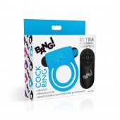 Голубое эрекционное виброкольцо 28X Remote Control Vibrating Cock Ring   Bullet - XR Brands - в Хабаровске купить с доставкой