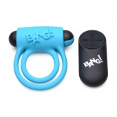 Голубое эрекционное виброкольцо 28X Remote Control Vibrating Cock Ring   Bullet - XR Brands - в Хабаровске купить с доставкой