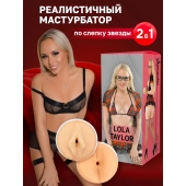 Двусторонний мастурбатор Lola Taylor - 22 см. - ФлешНаш - в Хабаровске купить с доставкой