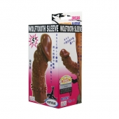 Коричневая насадка на пенис Wolftooth Sleeve - 13 см. - Baile - в Хабаровске купить с доставкой