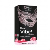 Съедобный жидкий вибратор Dual Vibe! со вкусом клубничного джина с тоником - 15 мл. - ORGIE - купить с доставкой в Хабаровске