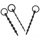 Набор из 3 черных силиконовых уретральных стимуляторов Training Set - Orion - купить с доставкой в Хабаровске