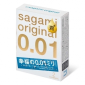 Увлажнённые презервативы Sagami Original 0.01 Extra Lub - 2 шт. - Sagami - купить с доставкой в Хабаровске