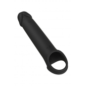 Черная насадка-удлинитель с вибрацией Vibrating Extender With Remote - Dream Toys - в Хабаровске купить с доставкой