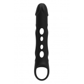 Черная насадка-удлинитель Vibrating Extender With Remote с вибрацией - Dream Toys - в Хабаровске купить с доставкой