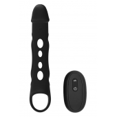 Черная насадка-удлинитель Vibrating Extender With Remote с вибрацией - Dream Toys - в Хабаровске купить с доставкой