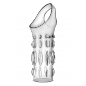Прозрачная насадка на пенис Stretchy Studded Penis Sleeve Ring - Blush Novelties - в Хабаровске купить с доставкой