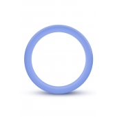 Голубое люминесцентное кольцо Silicone Glo Cock Ring - Blush Novelties - в Хабаровске купить с доставкой