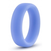 Голубое люминесцентное кольцо Silicone Glo Cock Ring - Blush Novelties - в Хабаровске купить с доставкой