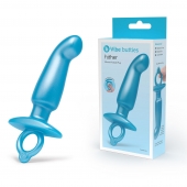 Голубая анальная пробка для массажа простаты Hither Silicone Prostate Plug - 14,3 см. - b-Vibe - в Хабаровске купить с доставкой